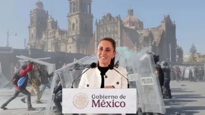 Sheinbaum: se investigará a grupo violento que participó en marcha de la Generación Z