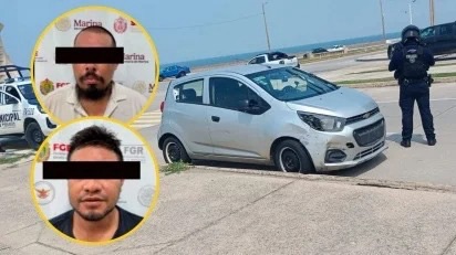 Presuntos extorsionadores son detenidos tras cobrar cuota a comerciante en Coatzacoalcos
